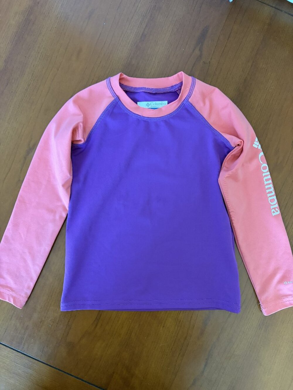 Girl's Columbia Sunguard Shirt 3T Sandy Shores Long Sleeve Two-Tone